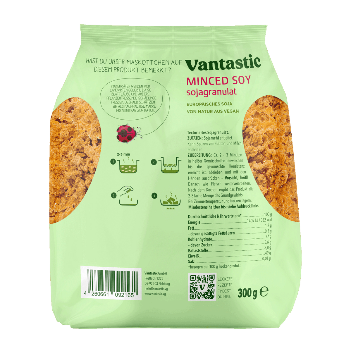 Vantastic Minced Soy, Sojagranulat, 300g