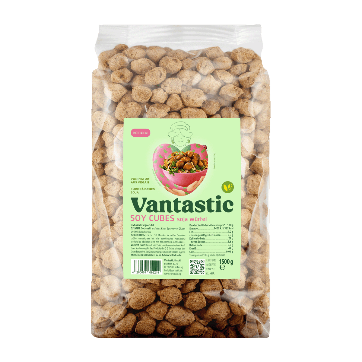 Vantastic Soy Cubes, Sojawürfel, 1,5kg