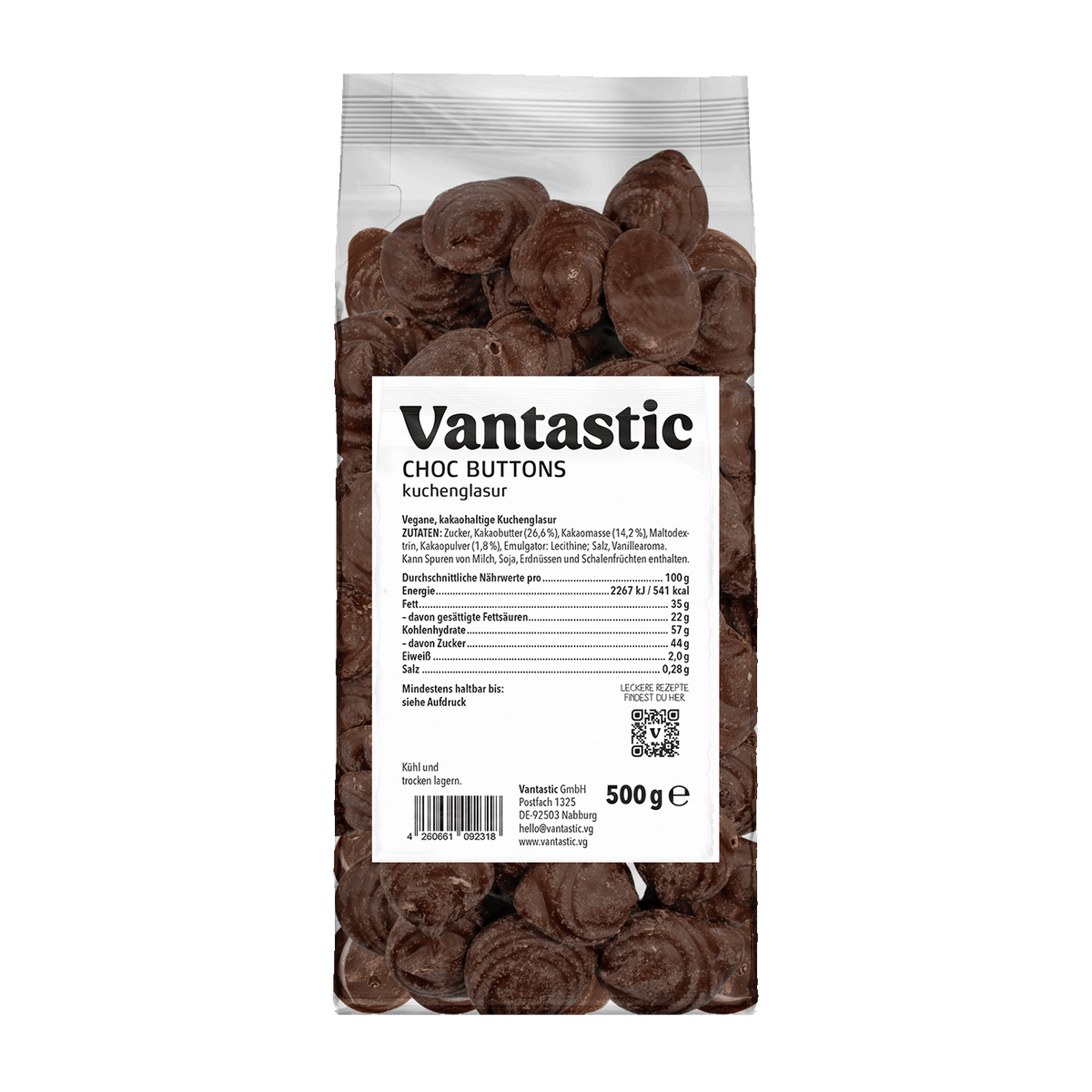 Vantastic Choc Buttons, 500g