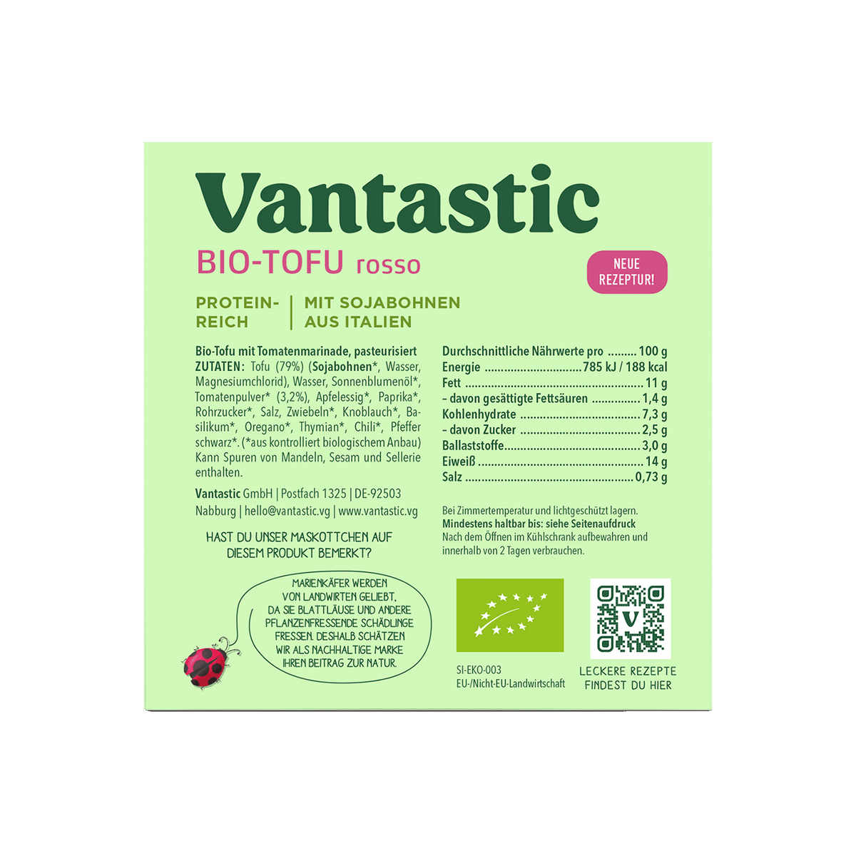 Vantastic Tofu Rosso, Bio, 200g