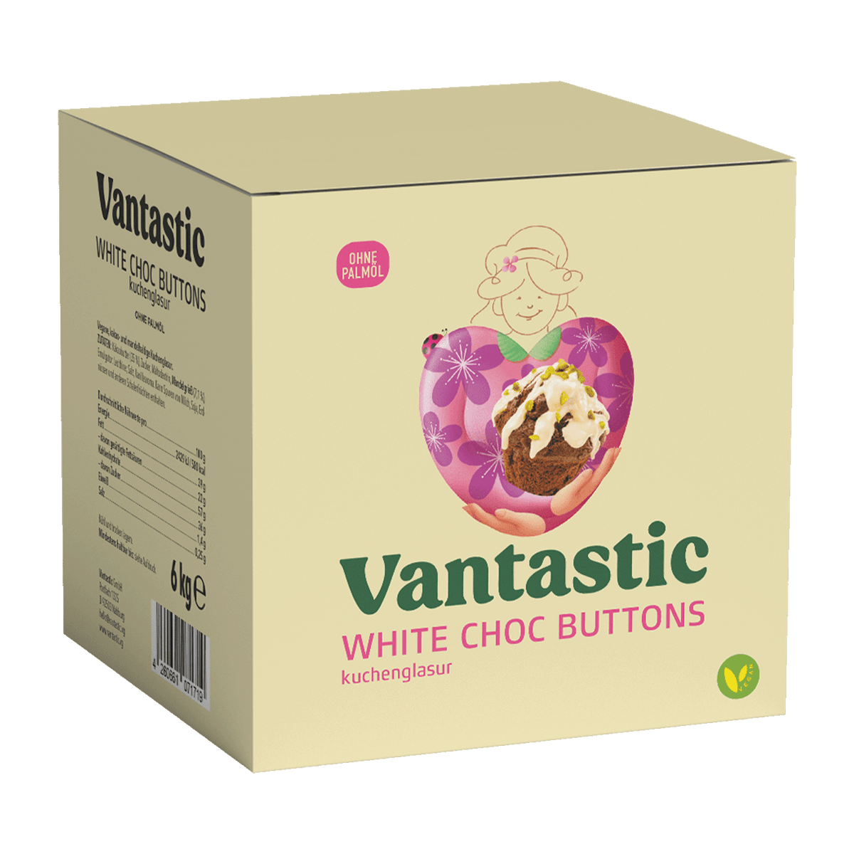 Vantastic White Choc Buttons Großpack, 6kg