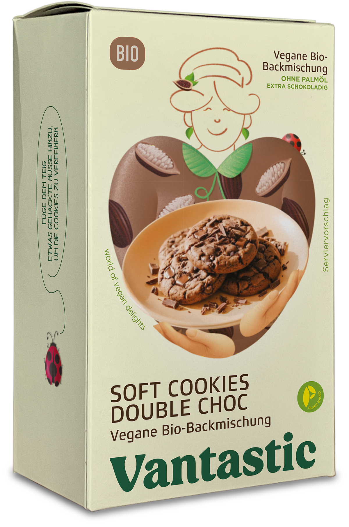 Vantastic Soft Cookie Double Choc Mix, Bio, 200g
