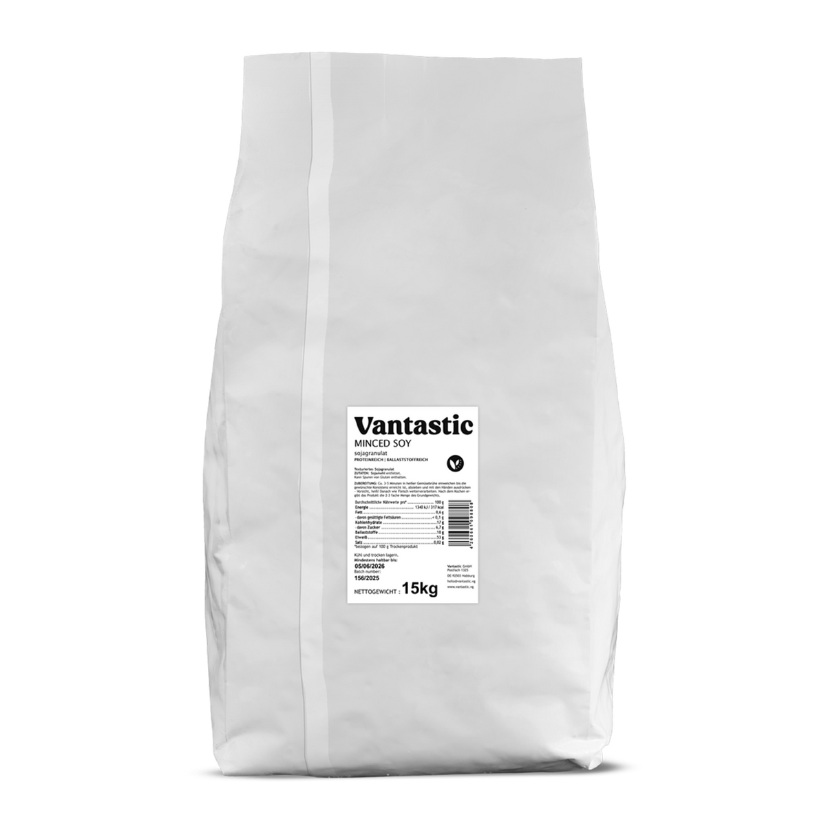 Vantastic Minced Soy Großpack, Soja Granulat, 15kg