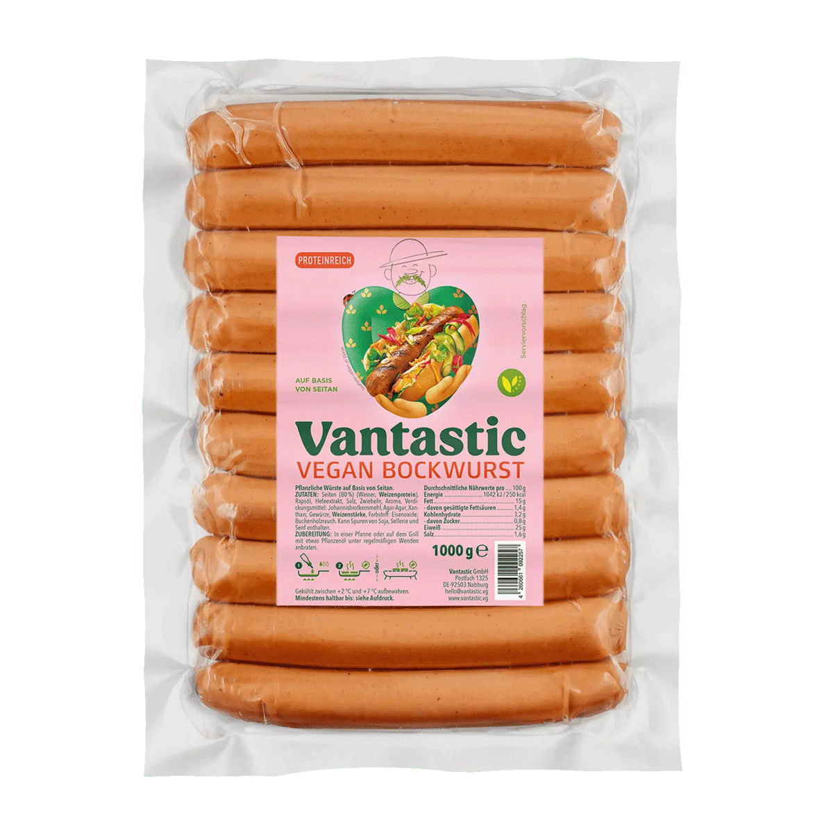 Vegane Bockwurst Großpack, 1kg
