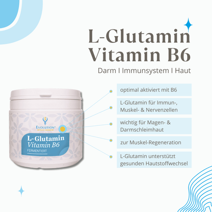 Evolution L-Glutamin Vitamin B6 300g