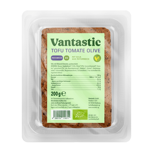 Vantastic Foods Bio Tofu Tomate-Olive, 200g