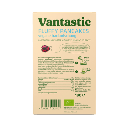 Vantastic Fluffy Pancakes, Bio, 180g