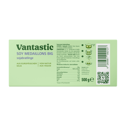 Vantastic Soy Medaillons Big, Soja Bratlinge, 500g