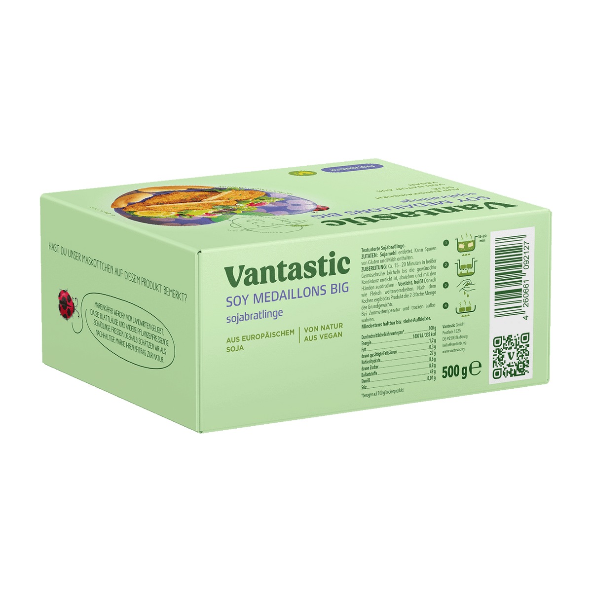 Vantastic Soy Medaillons Big, Soja Bratlinge, 500g