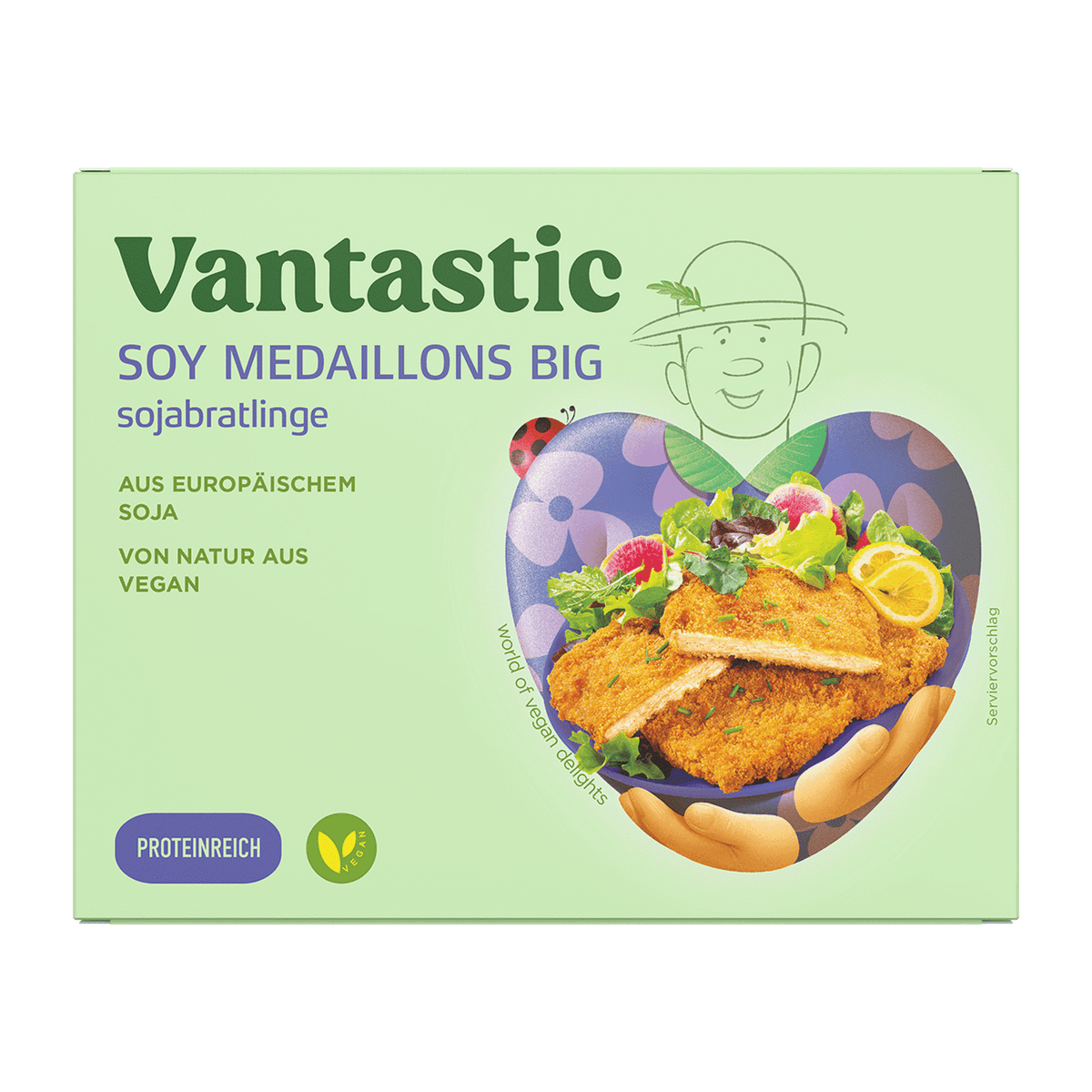 Vantastic Soy Medaillons Big, Soja Bratlinge, 500g