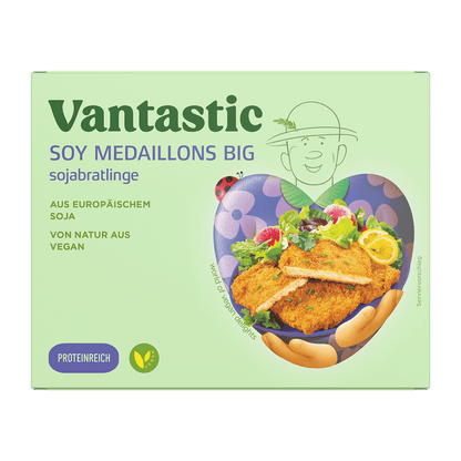 Vantastic Soy Medaillons Big, Soja Bratlinge, 500g