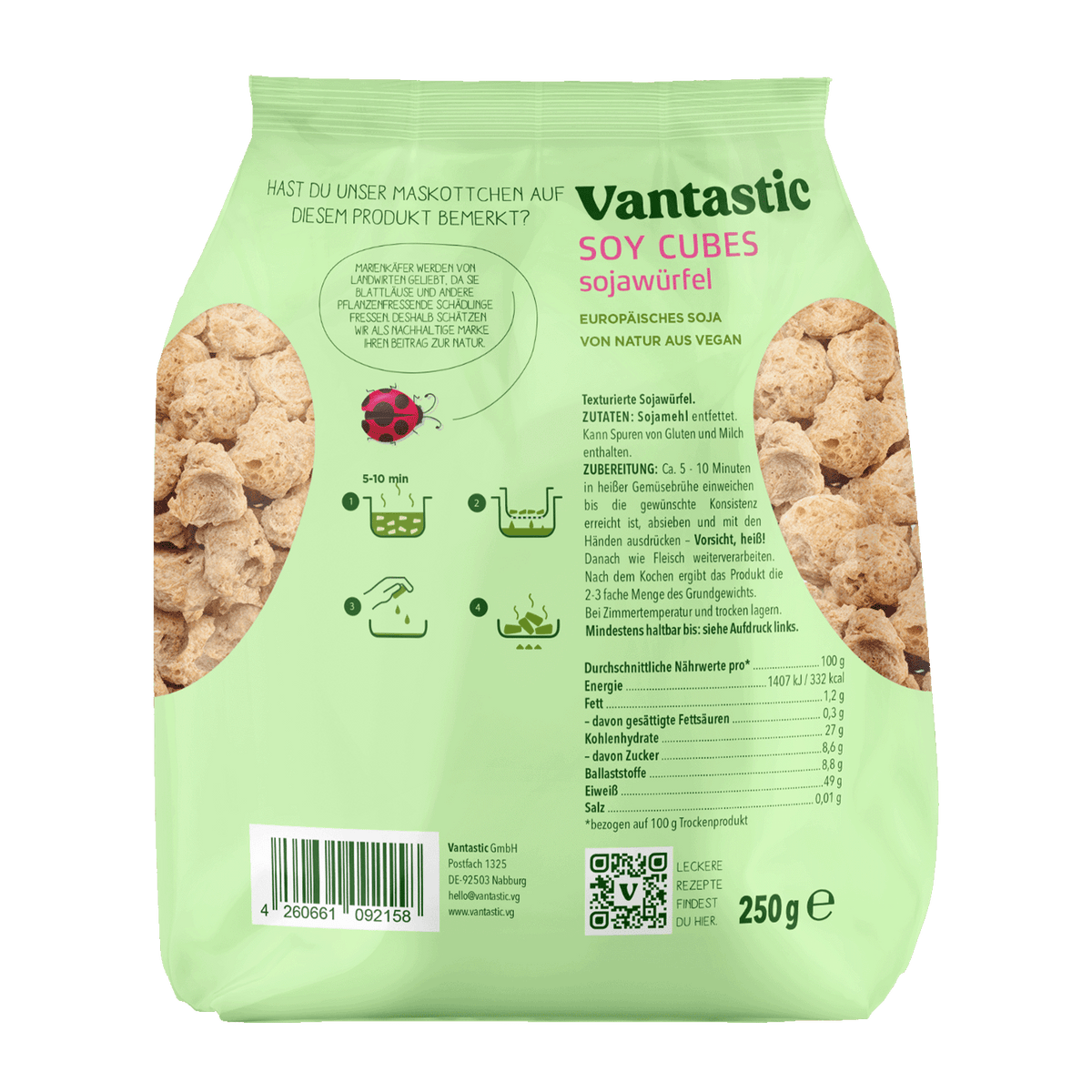 Vantastic Soy Cubes, Sojawürfel, 250g