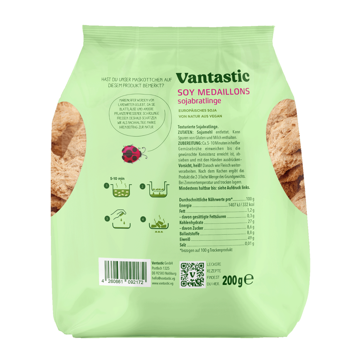 Vantastic Soy Medaillons, Sojabratlinge, 200g