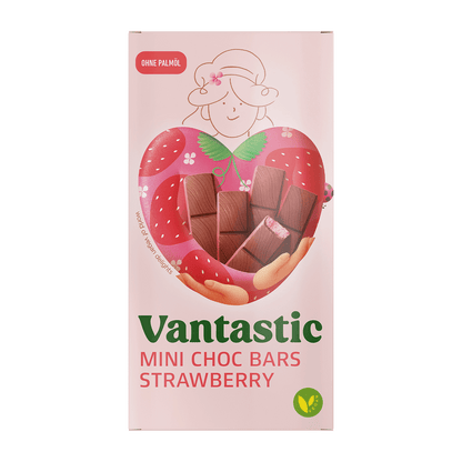 Vantastic Mini Choc Bars Strawberry, 100g