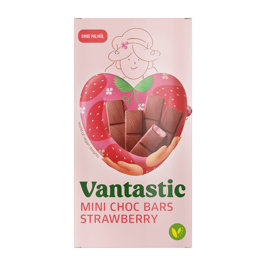 Vantastic Mini Choc Bars Strawberry, 100g