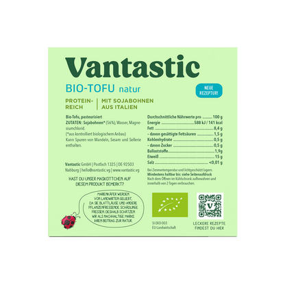 Vantastic Tofu Natur, Bio, 200g