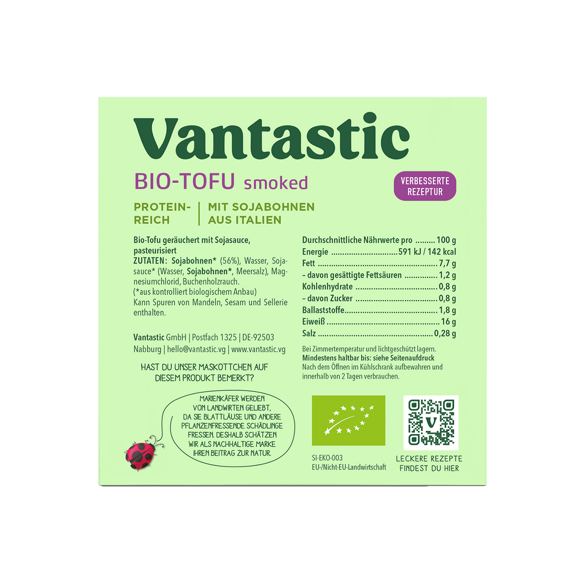 Vantastic Tofu Geräuchert, Bio, 200g