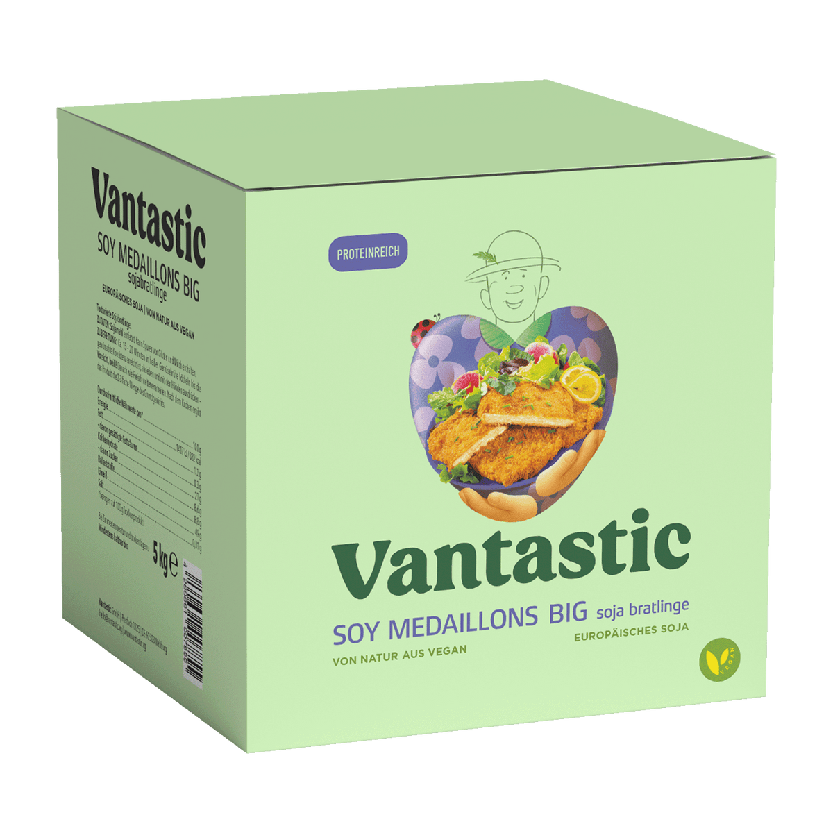 Vantastic Soy Medaillons Big (Vorratskarton), Soja Bratlinge, 5kg