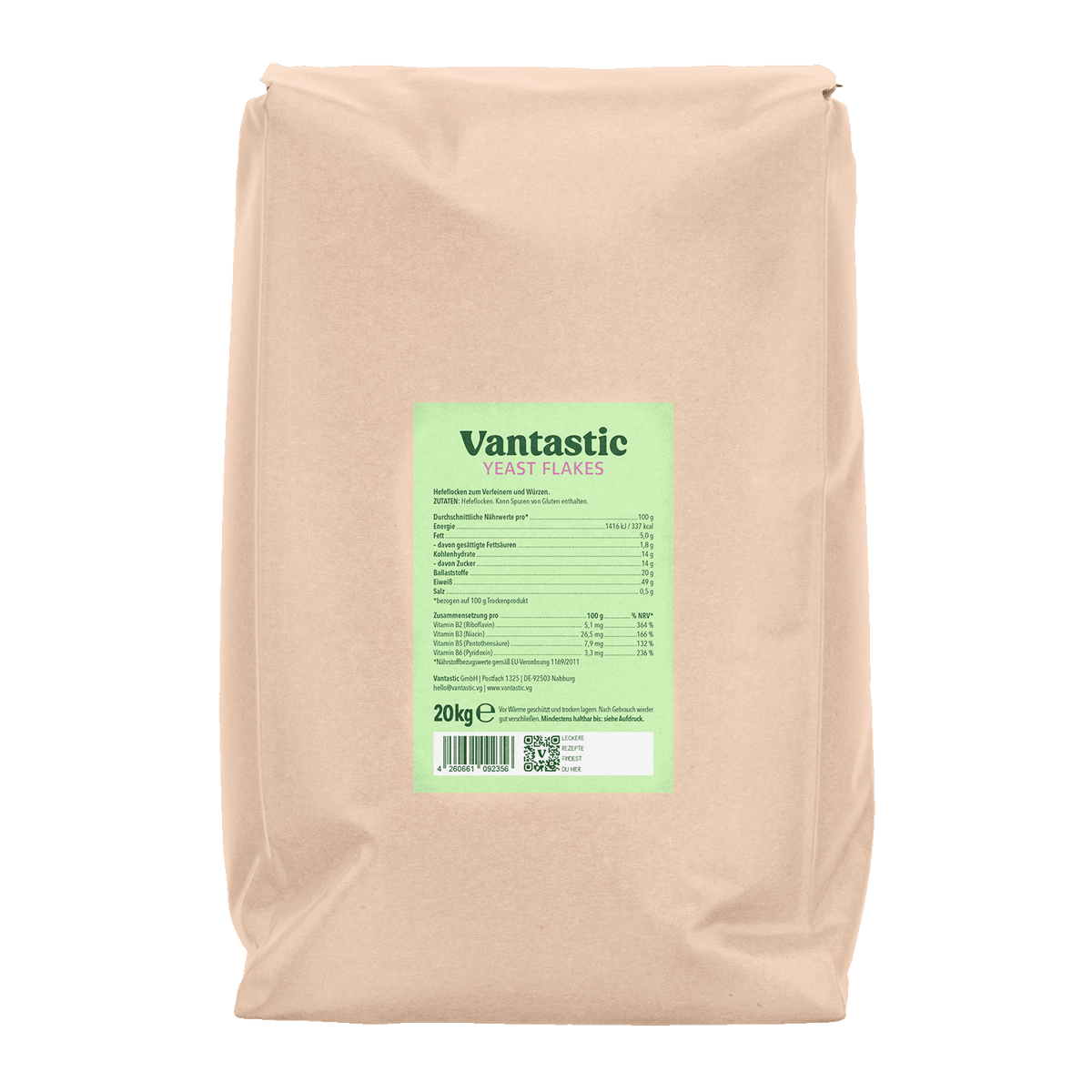Vantastic Yeast Flakes Hefeflocken Großpack, 20kg