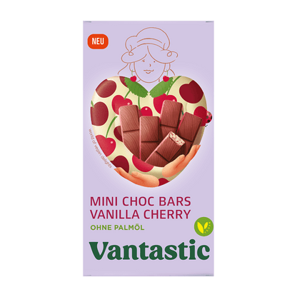 Vantastic Mini Choc Bars Vanilla Cherry, 100g