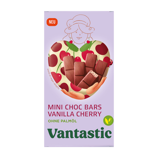 Vantastic Mini Choc Bars Vanilla Cherry, 100g