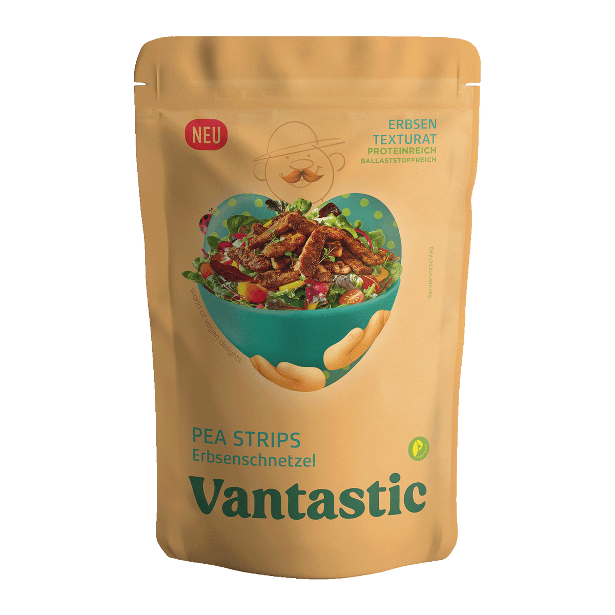 Vantastic Pea Strips, Erbsenschnetzel, 140g