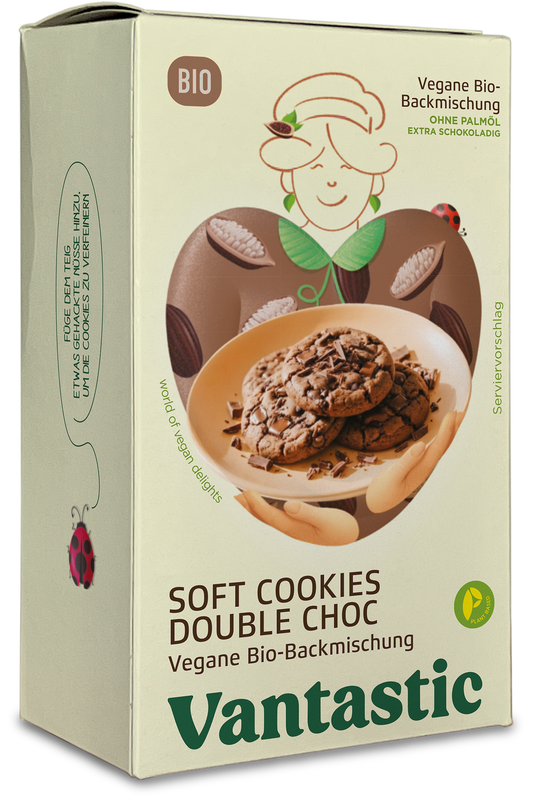 Vantastic Soft Cookie Double Choc Mix, Bio, 200g