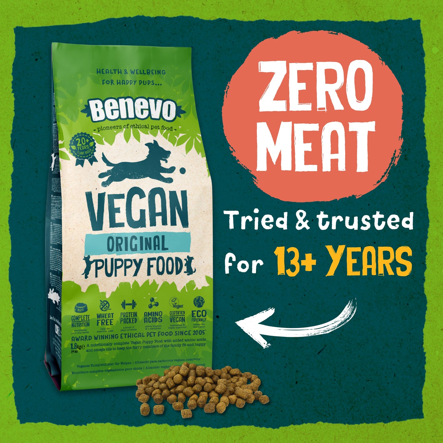 Benevo Hundetrockennahrung Puppy 2kg