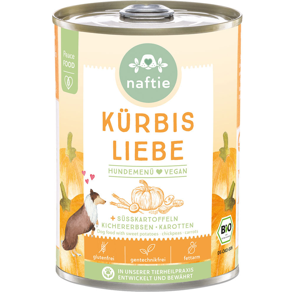 Naftie Kürbis Liebe BIO Dosennahrung für Hunde 400g
