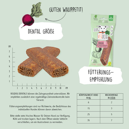 VEGDOG Dentals XL Tapioka & Rote Beete 100g