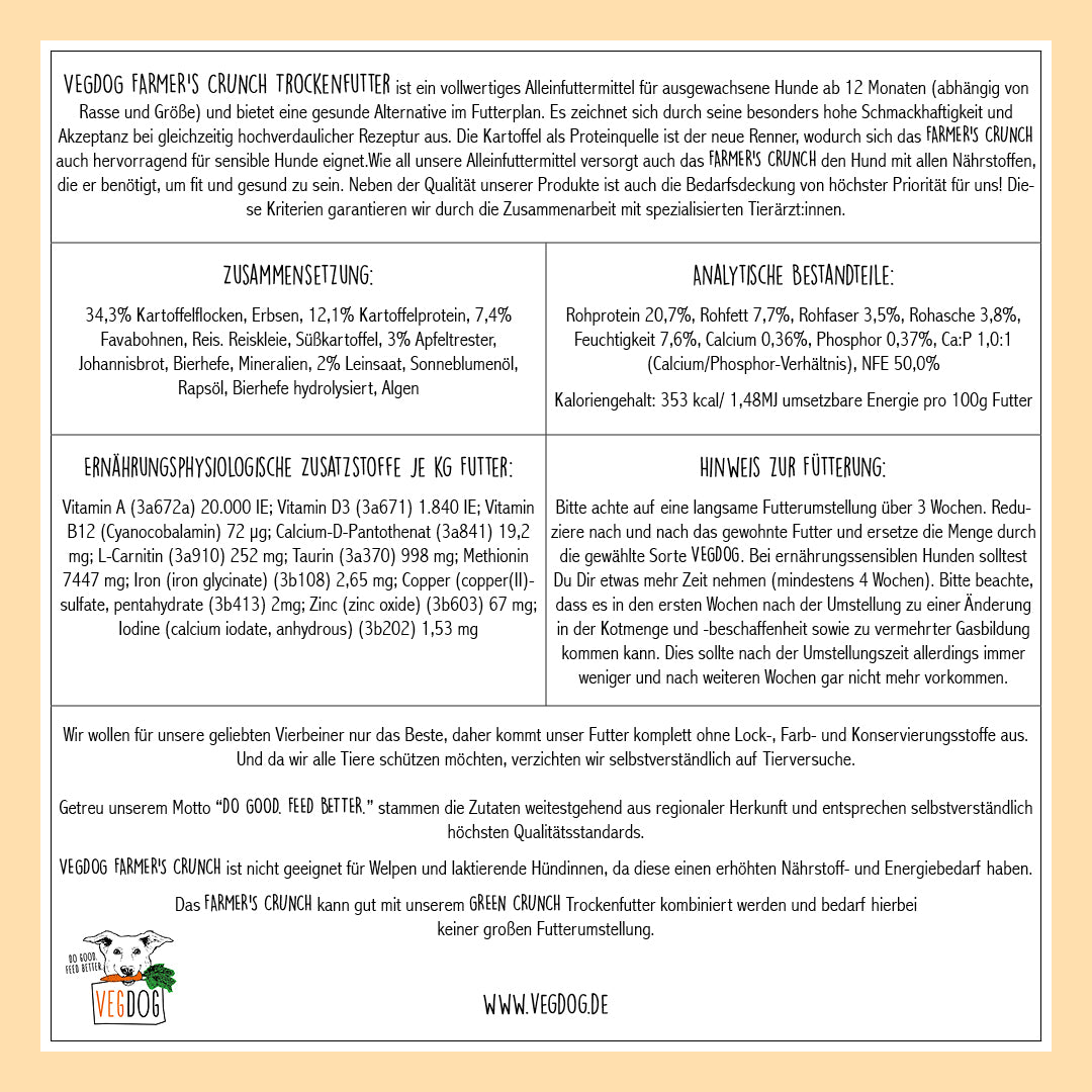 VEGDOG Farmers Crunch  2kg