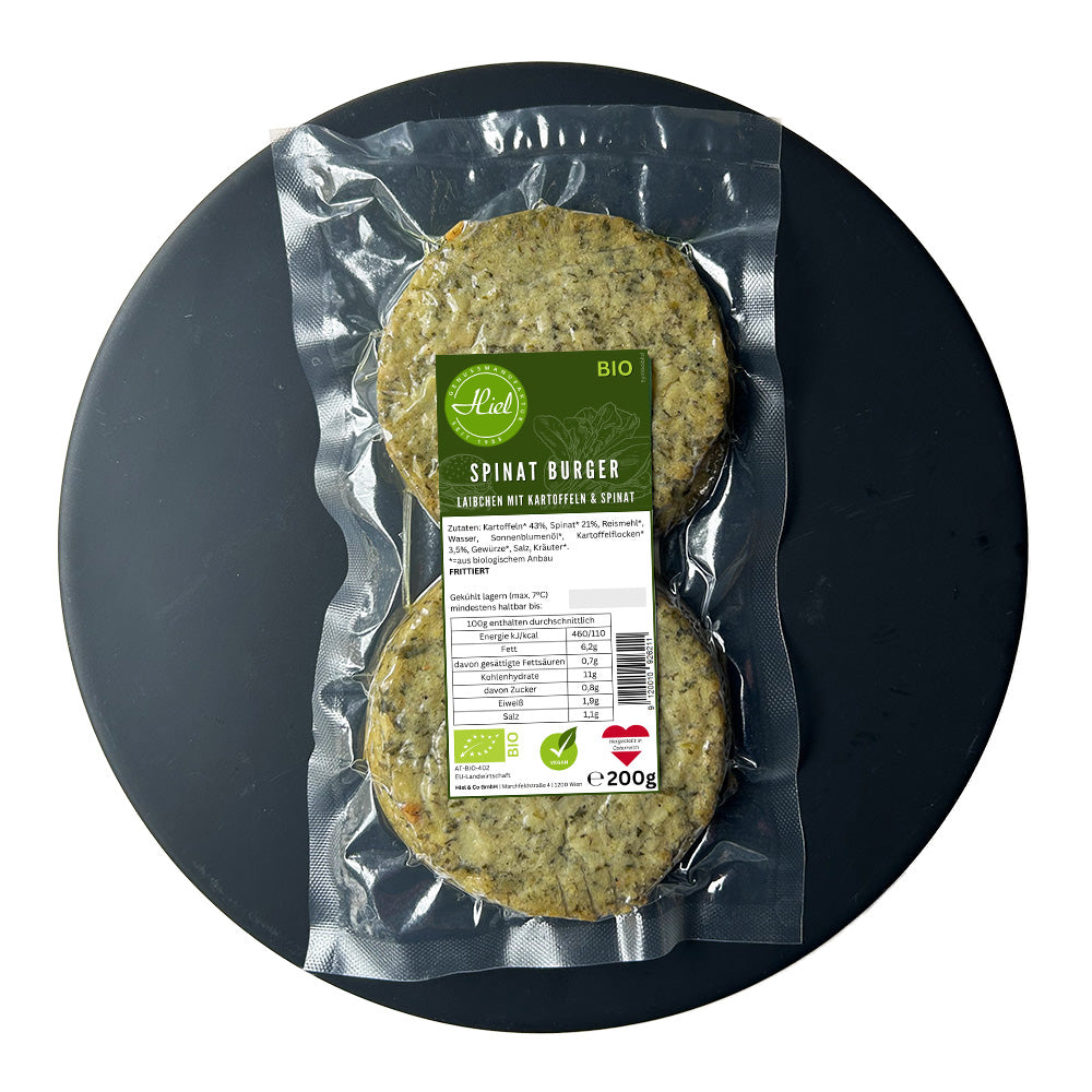 Hiel Spinat Burger 2x100g BIO