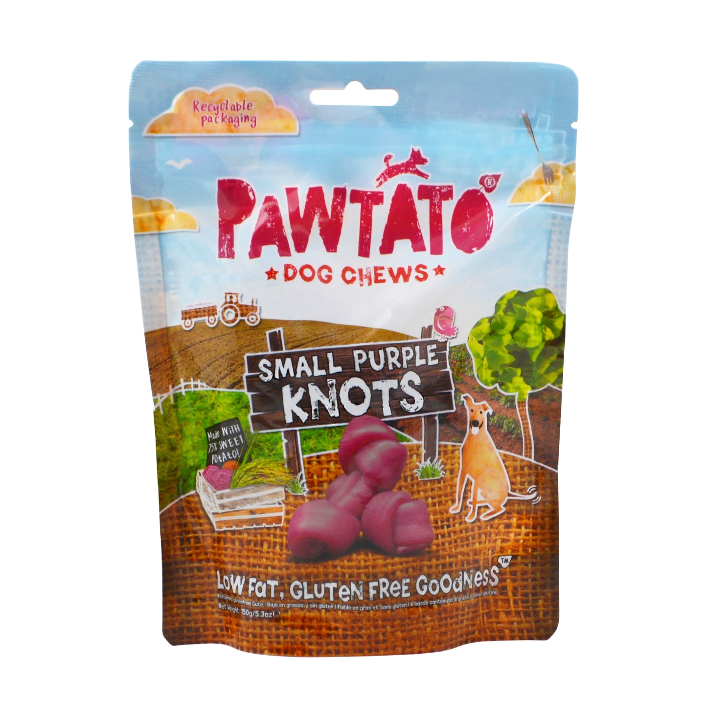 Benevo Pawtato Knots Purple Small 150g
