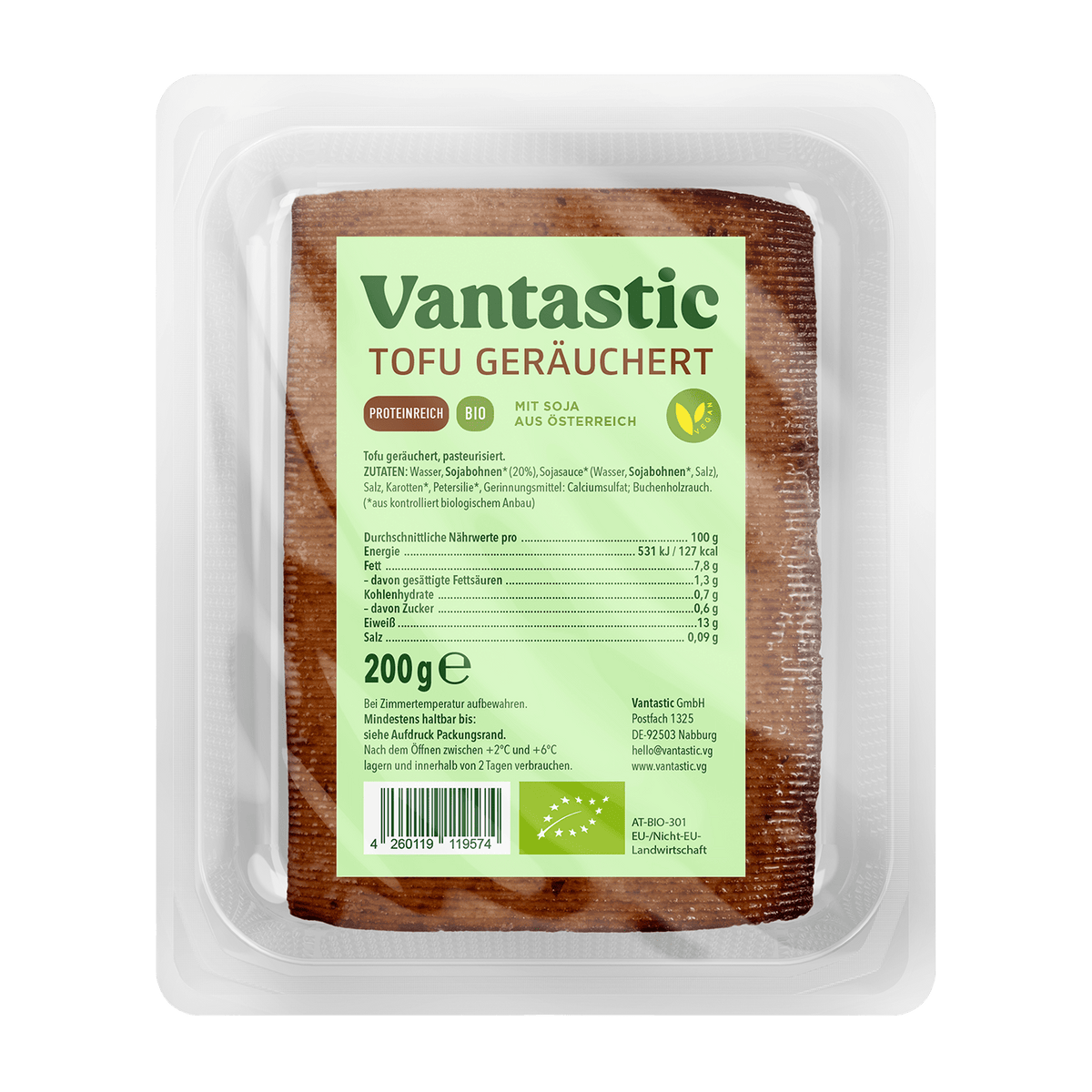 Vantastic Foods Bio Tofu Geräuchert, 200g
