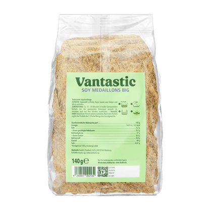Vantastic Soy Medaillons Big, Sojabratlinge, 140g