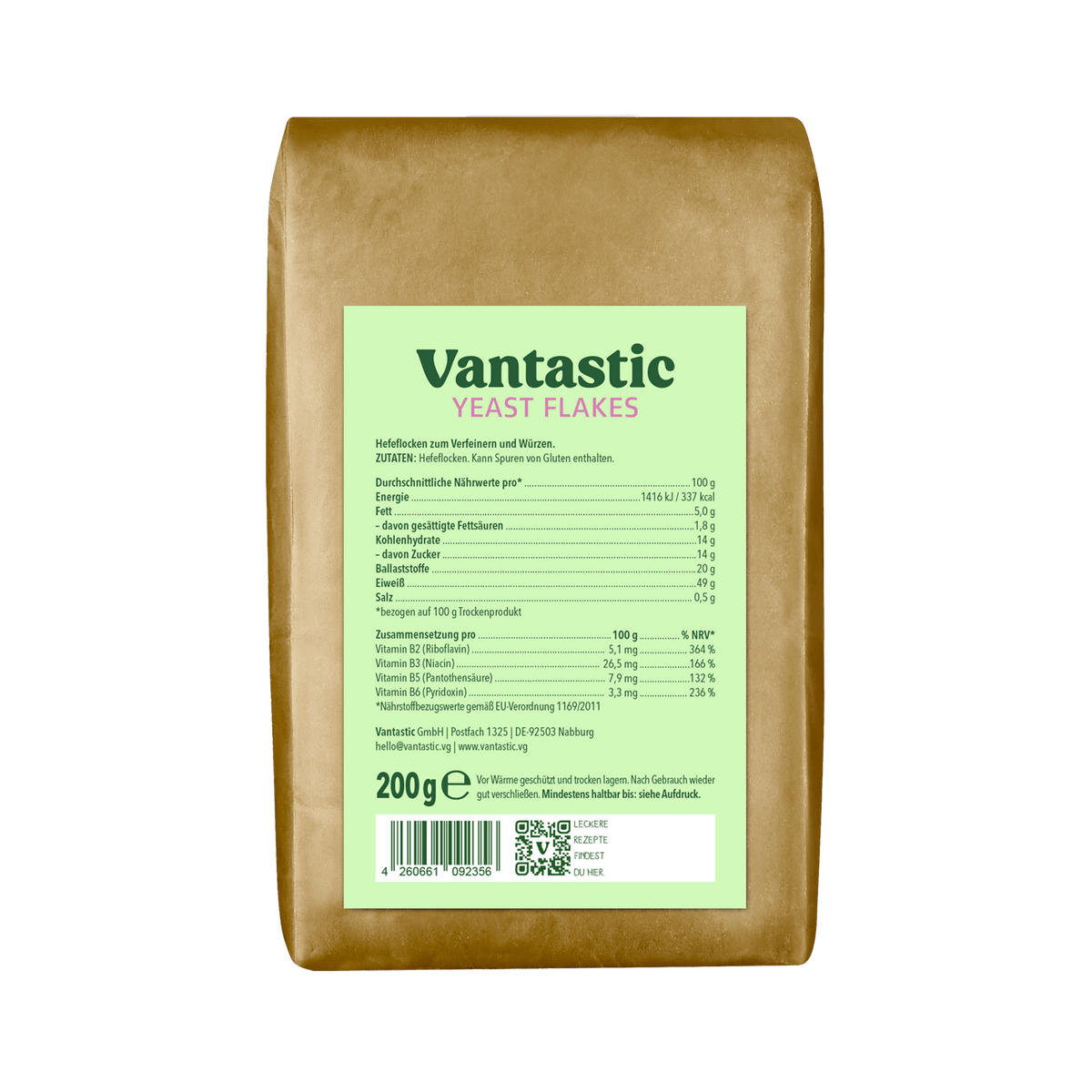 Vantastic Yeast Flakes Hefeflocken, 200g