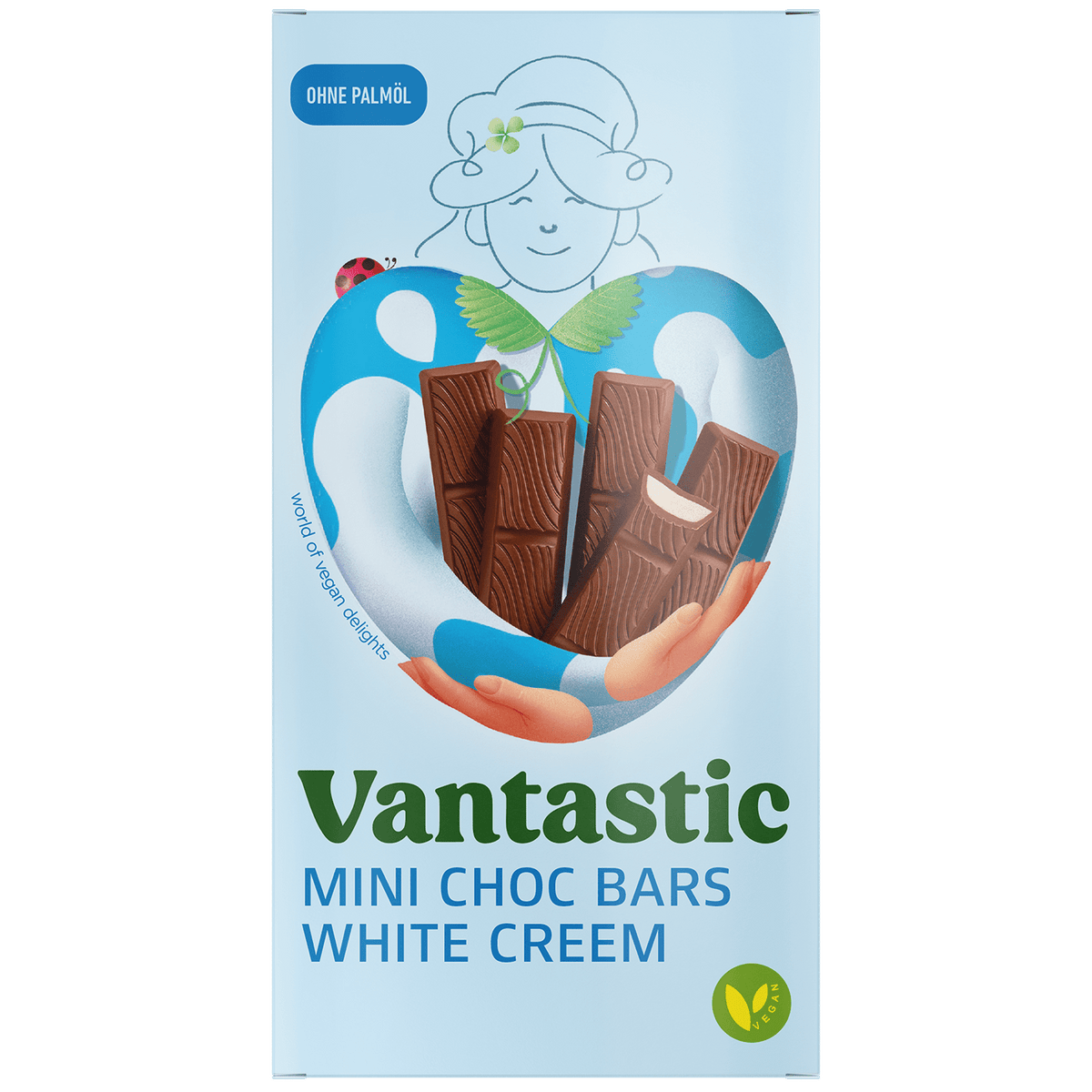 Vantastic Mini Choc Bars White Creem, 100g