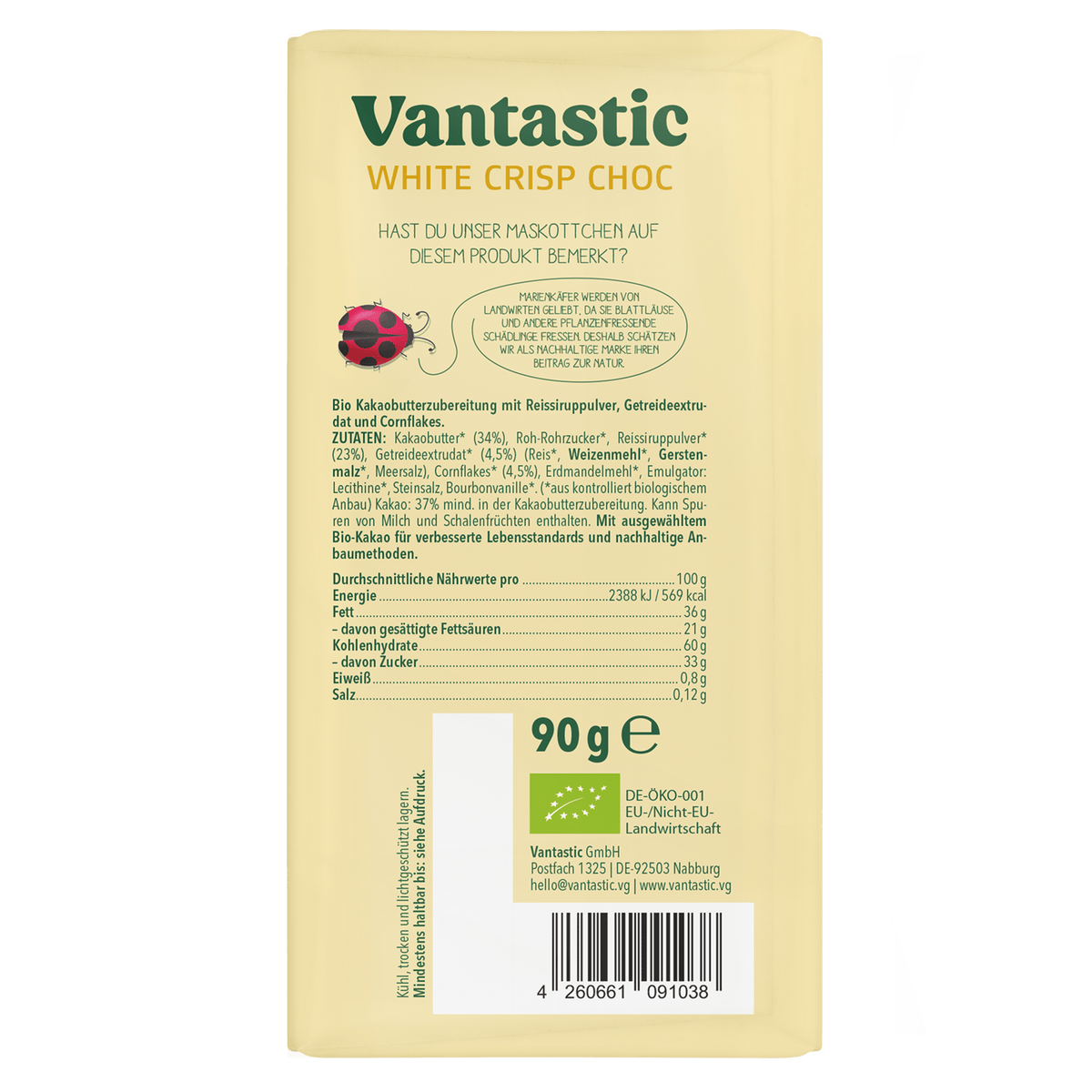 Vantastic White Crisp Choc, Bio, 90g