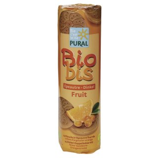 Pural Biobis Dinkel Fruit Doppelkeks mit Sanddorn-Orange 300g