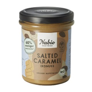 Nabio Süßer Bio Aufstrich Salted Caramel Erdnuss 175g