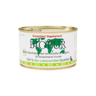 Bio-Pur Vegetarisch Kartoffel Zucchini Dosennahrung für Hunde 400g