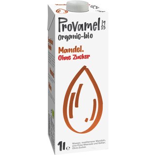 Provamel Bio Mandeldrink Natural ohne Zucker 8x1 Liter