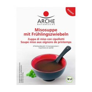 Arche Bio Misosuppe mit Frühlingszwiebel Instant 4 x 10g