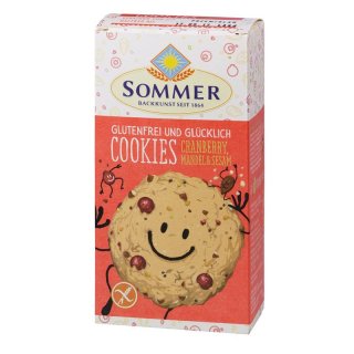 Sommer Glutenfrei & Glücklich Cookies - Cranberry, Mandel & Sesam 130g